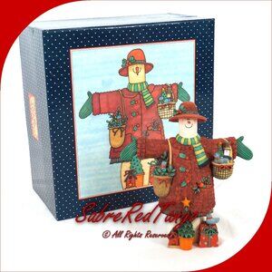 Vintage 1st Ed Lang And Wise Classic Santa Sue Dreamer #4 Red Cap & Coat Snowman